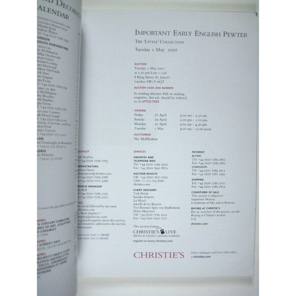 Christie's Catalog 2007 Important Early English Pewter Little London 7523 - Picture 3 of 6